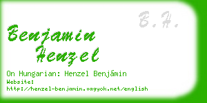 benjamin henzel business card